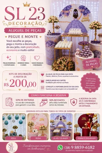 ALUGUEL PEGUE E MONTE DECORAÇÃO