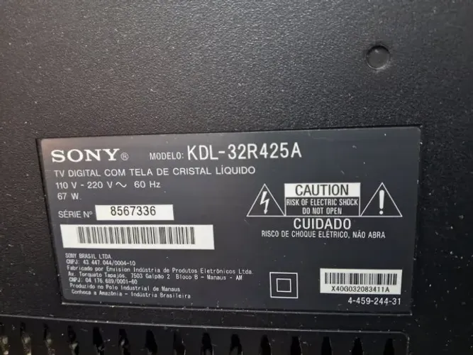 parou de funcionar. tv sony 32 polegadas, sem os pés e o controle