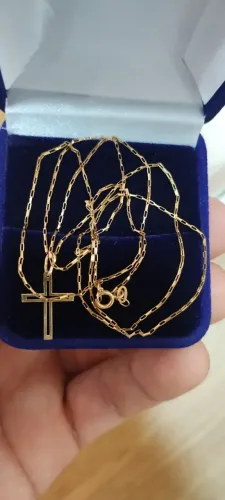 Corrente de ouro 18k 65 cm vendo ou troco  valor negociável 2.100