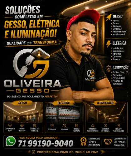 Profissional de qualidade no Gesso