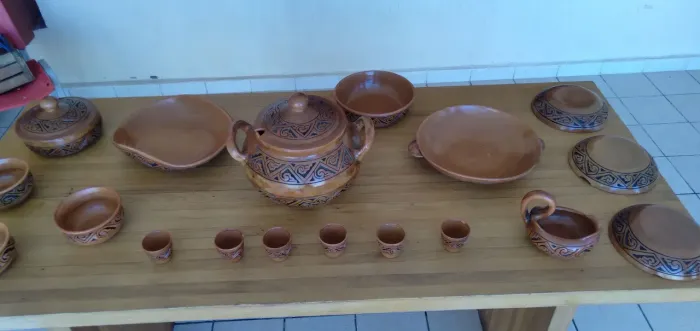 JOGO DE CERÂMICA ARTESANAL