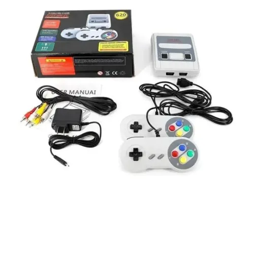 Réplica Super Nintendo, 2 controles e 620 jogos!