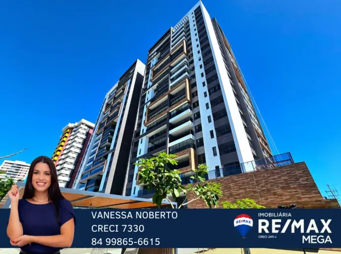 Apart. no Cond. Duo Capim Macio c/ 137 m², 3 suítes, andar alto, linda vista