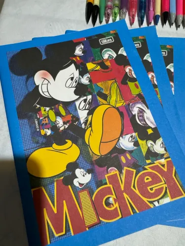 Mini caderno da Mickey, raro anos 80 Tilibra 96 folhas
