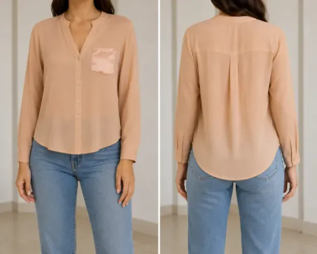 Blusinha social rosa bebê