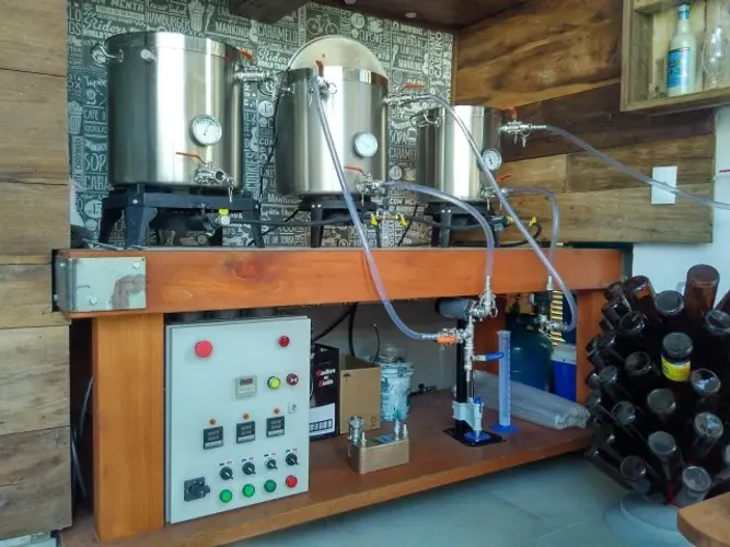 Equipamento de Micro Cervejaria - Tribloco - 40 lt - Produção Cerveja Artesanal