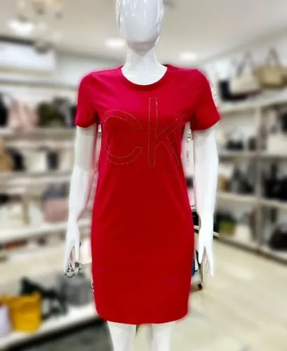 vestido t-shirt logo calvin klein importado