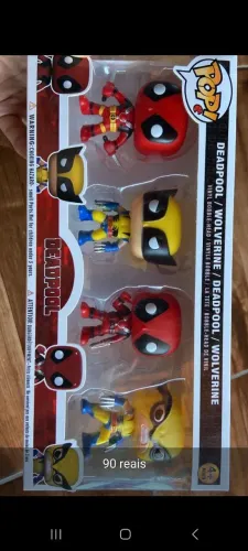 Mini bonecos wolverine e deadpool