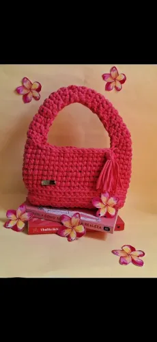 Bolsas de crochê de malha