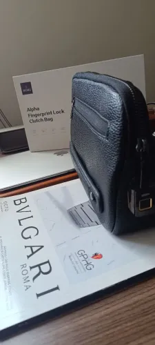 Necesserie Couro impressão digital 