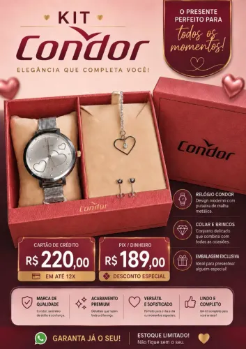 Relógio Condor NOVO 189,00