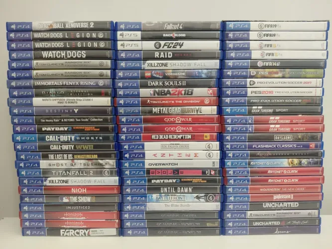 Jogos de ps4 mídia física a partir de 70,00.