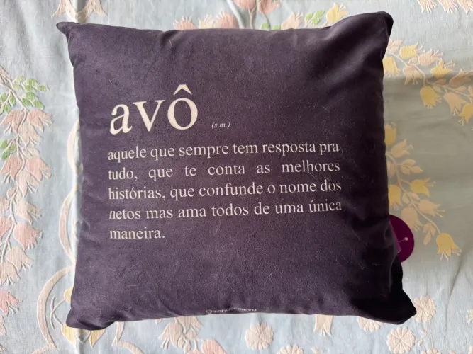 Almofada Avô Nova - 40cm x 40cm
