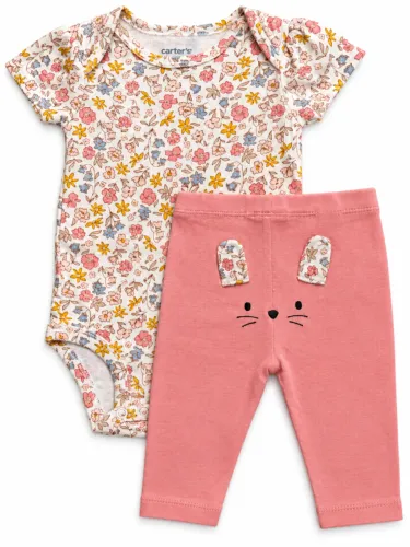 Conjunto longo bebê 2 peças coelhinho Carter's