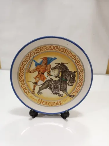 Prato de cerâmica vintage Hércules Disney 
