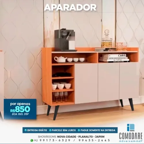 Aparador 3 Portas 160cm por R$ 850