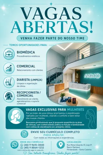 Vagas Abertas em Clínica Premium de Estética em Florianópolis