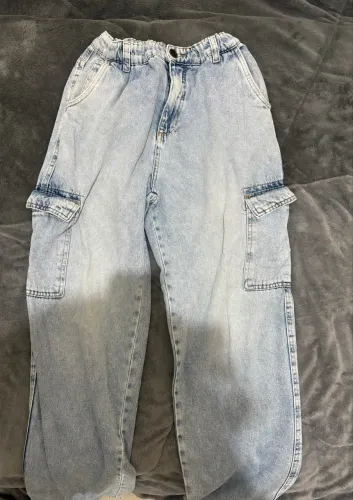 Calça Jeans Cargo Azul Clara Tam 40 Renner
