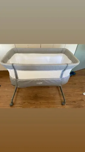 Berço Portátil Cinza Mescla - Voyage Link 9kg