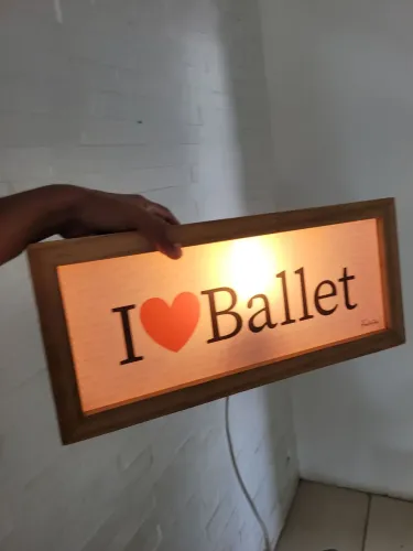 Luminária abajur eu amo ballet