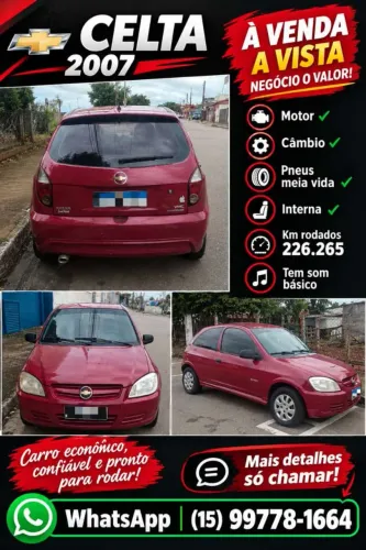 Chevrolet Celta Spirit 1.0 MPFI 8V Flexpower 3P 2007
