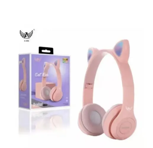 Fone de ouvido sem fio orelha de gato 