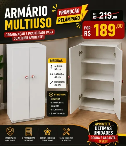 Armário Multiuso 100% MDF