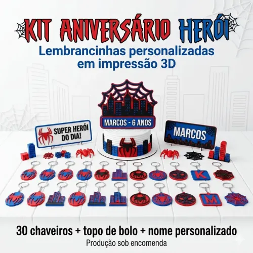 Kit para festa infantil em 3d
