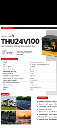 Bateria LifePo4 100Ah