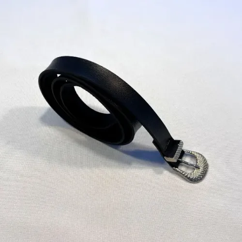Cinto Feminino em Alto Relevo com Fivela Western Vazado - Preto