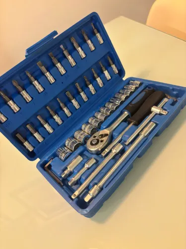 Kit 46 peças Chave soquete com catraca