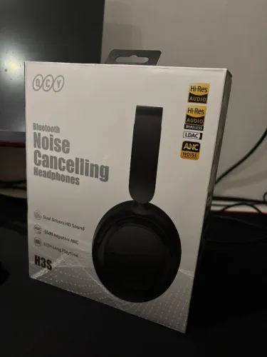 QCY H3S Fone Preto / Bluetooth com ANC - Novo