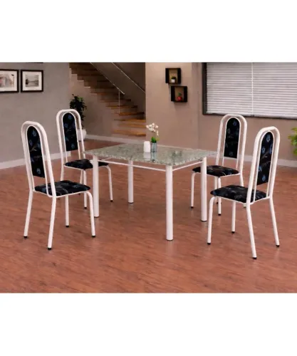 Mesa de Ferro 4 Cadeiras 