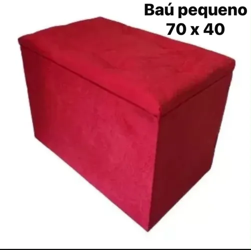 Puff baú médio forrado 70x40 novos