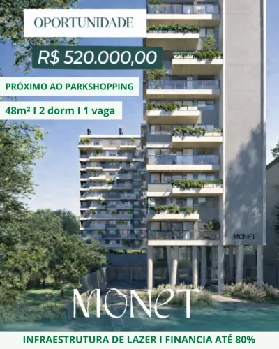 Vendo apartamento com conceito exclusivo, um empreendimento inspirado em Claude Monet