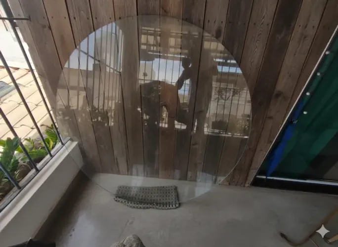 [Oportunidade] Tampo Redondo de Vidro 6mm Transparente 120 cm Diâmetro