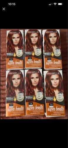 Kit coloração creme Probelle 7.4 louro médio acobreado