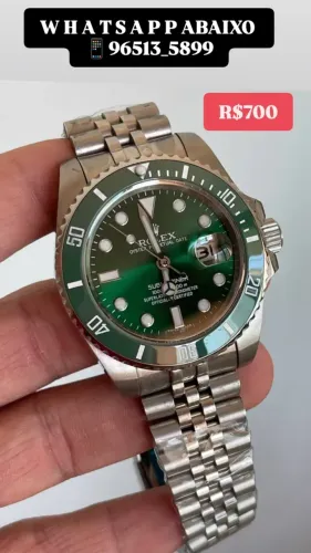 Relógio ROLEX AUTOMÁTICO - MODELO SUBMARINER HULK PULSEIRA JUBILEU