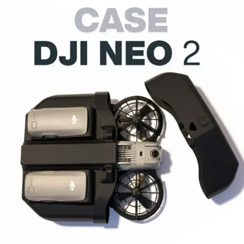 Case DJI Neo 2 Preto com Espaço para Baterias - Encaixe Perfeito e Acabamento Premium