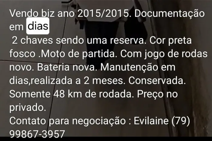 Biz 125 preta para vender logo