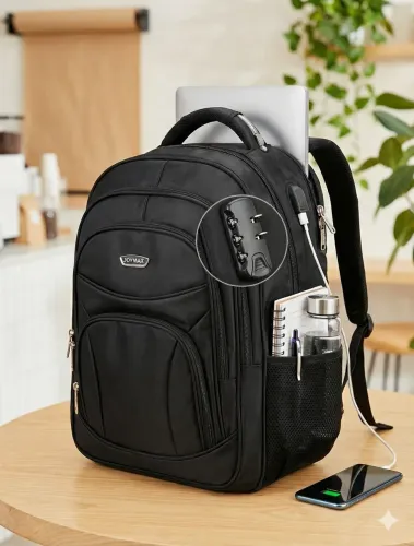 Mochila Com Trava Anti Furto e USB