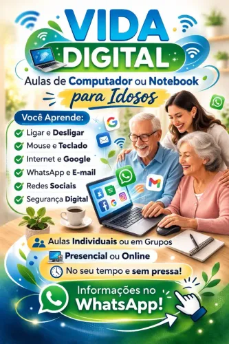 Aulas de Computador ou Notebook para Idosos - Vida Digital