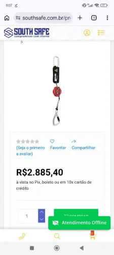Trava queda retrátil  $1500