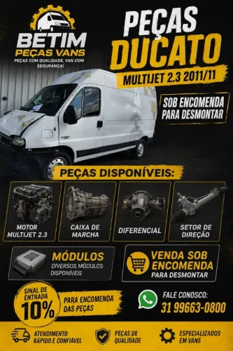 PEÇAS PARA DUCATO MULTIJET JTD 2.3 OU 2.8