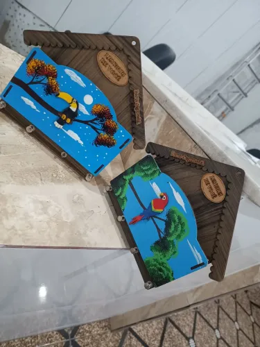 Quadro porta chaves, alegria da mamãe e da vovó