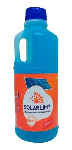 Detergente concentrado para a limpeza de placas solares