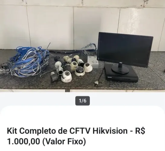 Câmeras e monitor kit completo