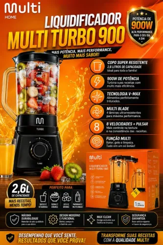 LIQUIDIFICADOR MULTI 900 WATTS