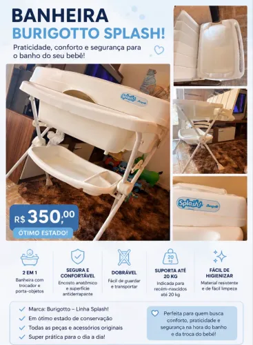 Banheira com suporte Burigotto
