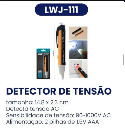 Teste de tensão detector energia 